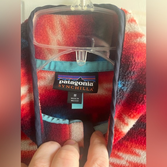 Patagonia Synchilla Womens Wild Desert Aztec Snap T Fleece Pullover Medium - Picture 6 of 9